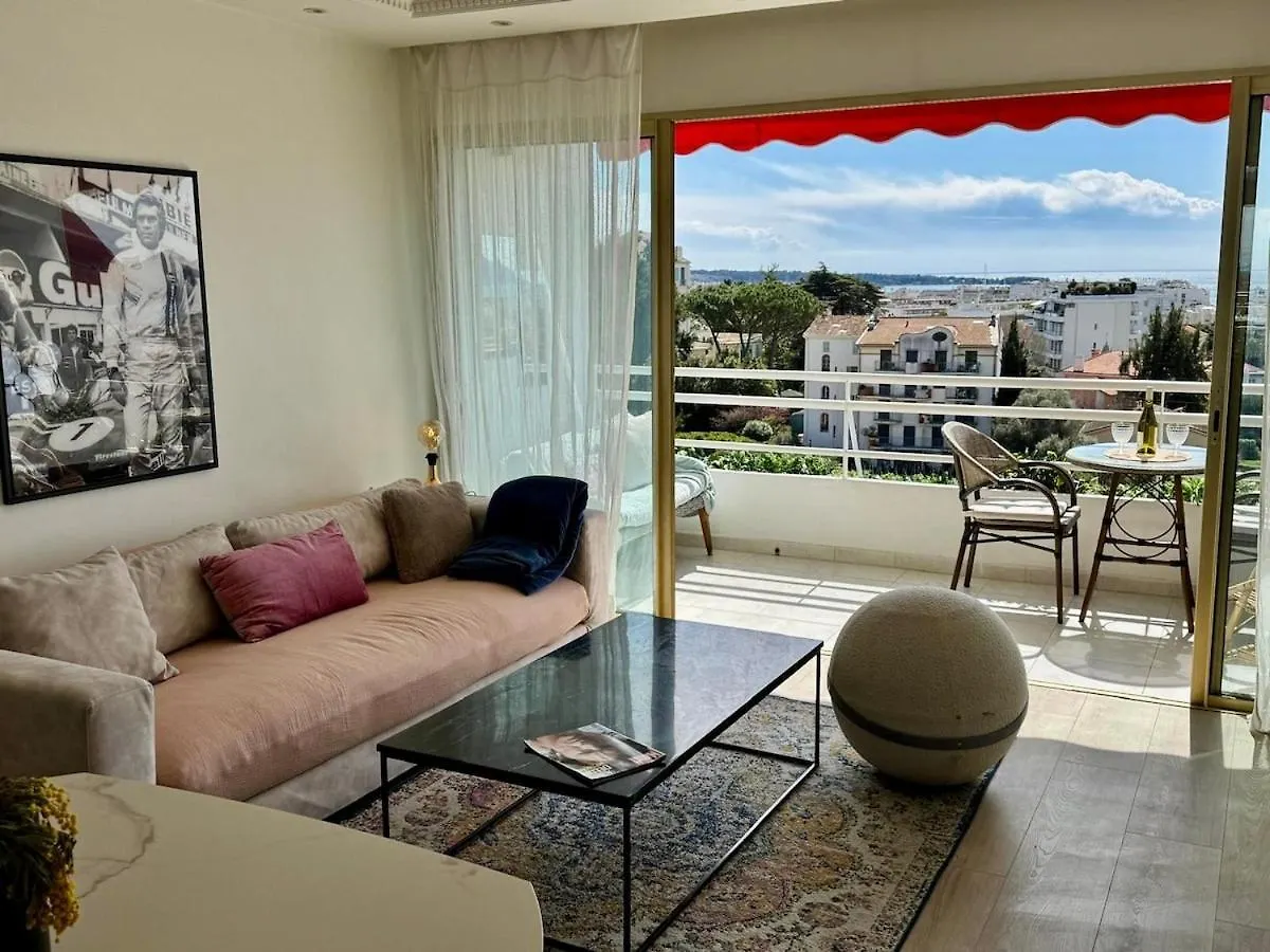 Apartment Luxueux 45M2 Vue Mer Panoramique Terrasse Sud Montfleury Proche Banane Cannes