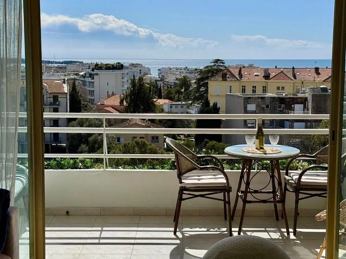 Luxueux 45M2 Vue Mer Panoramique Terrasse Sud Montfleury Proche Banane Cannes Apartment